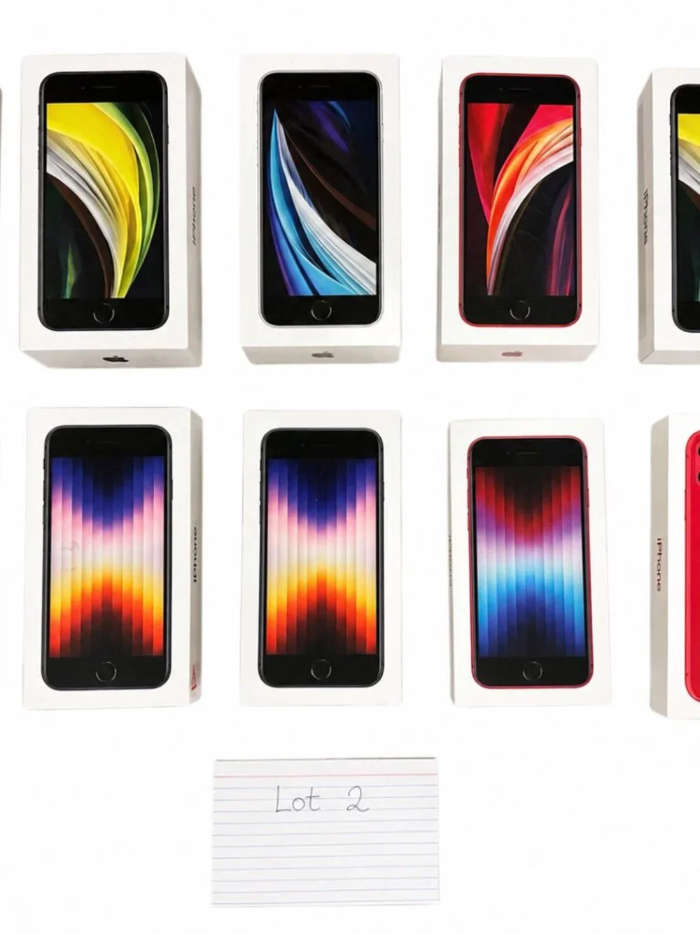 Lot # 2 of 10 Apple iPhone Retail Boxes – iPhone 11 & iPhone SE 64GB